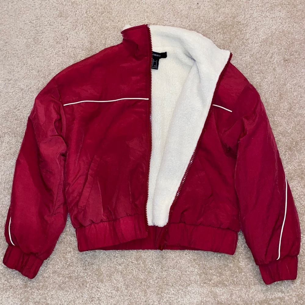 red bomber jacket
